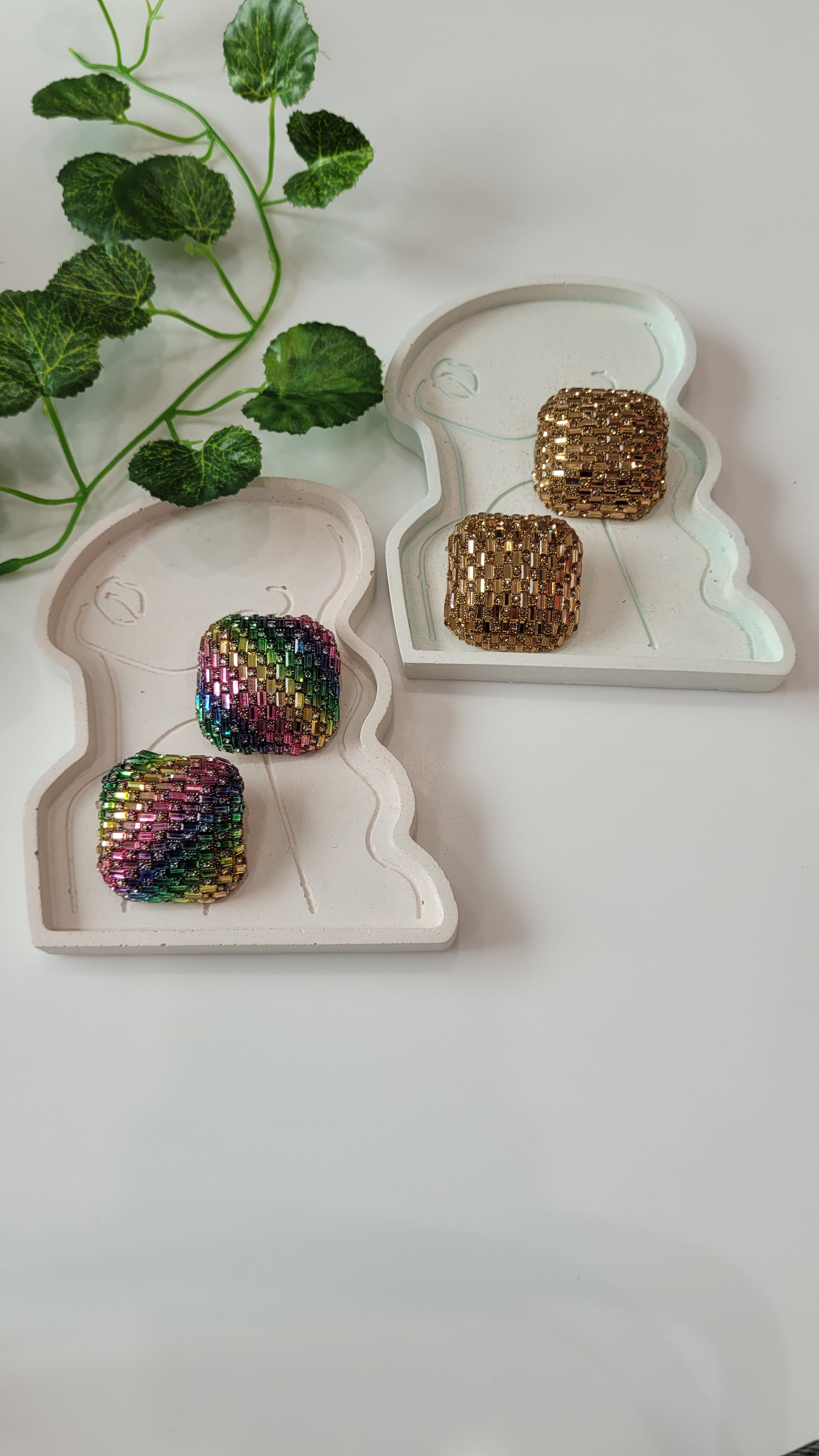 Size Matters - Multicolour Oversize Stone Stud Earrings