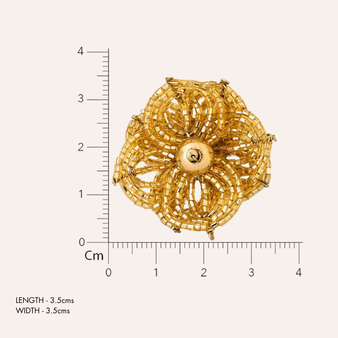 Blooming Flower Golden Stud Earrings