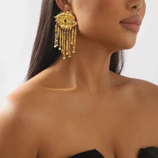 Evil eye drop earring by Aadiraa by Aarushi