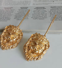 Lioness Face Earrings