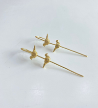 Aesthetic bird pin bugadi earrings