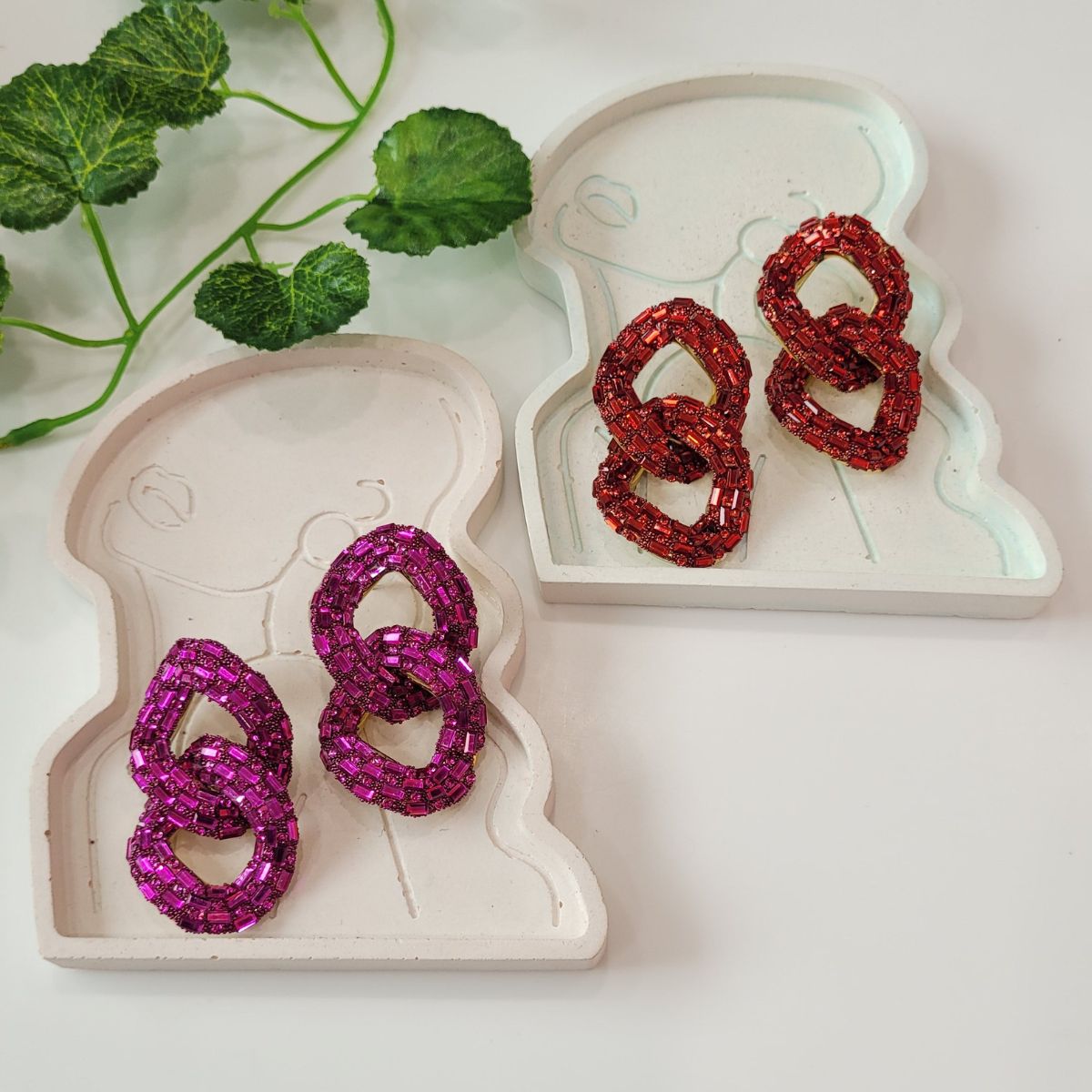 Hoop A Loop - Multicoloured Crystal Rhinestone Drop Earring