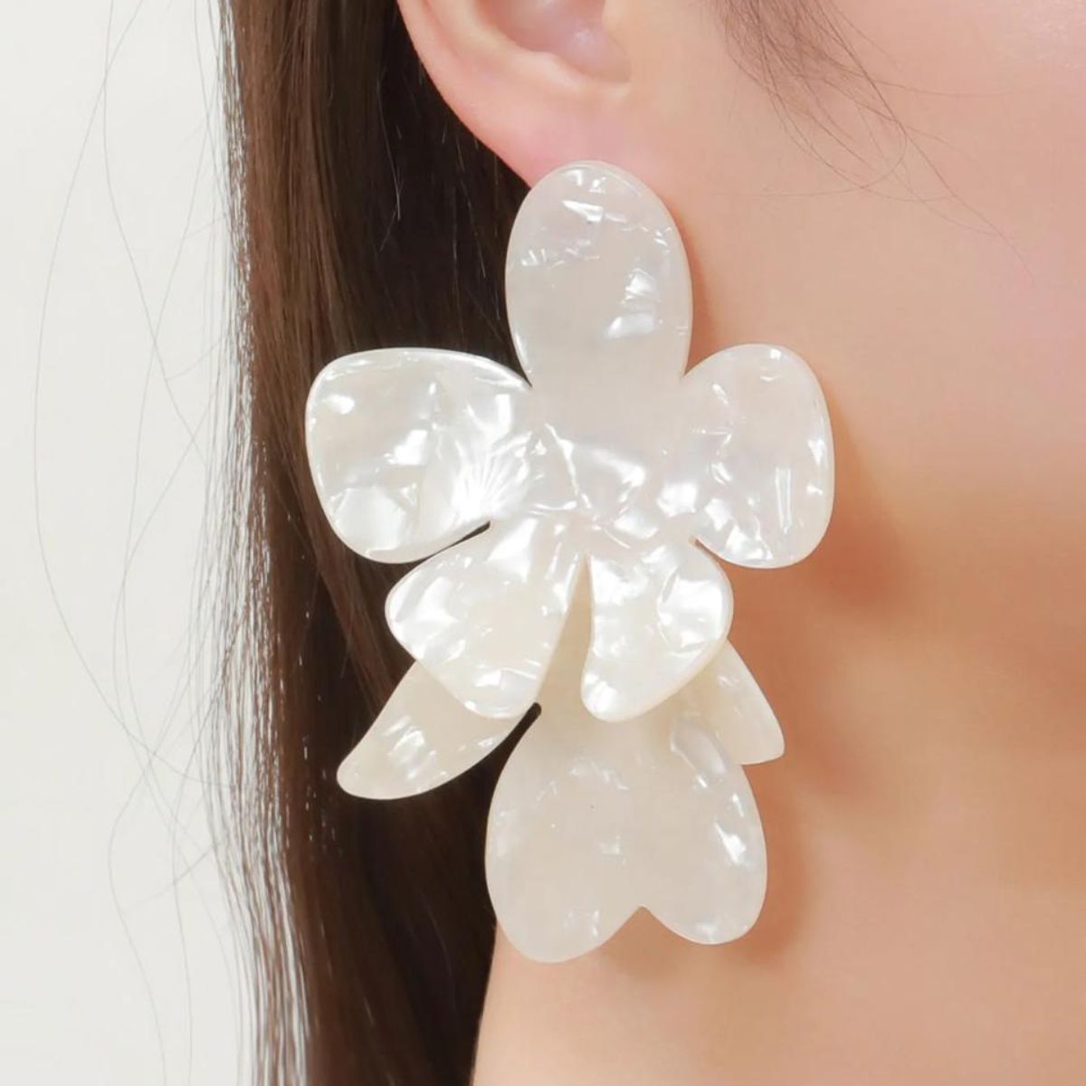 Floral acrylic earrings