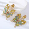 Stone studded Butterfly Long Earrings