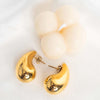 Golden Elliptical Dews of Monsoon Drop Earrings