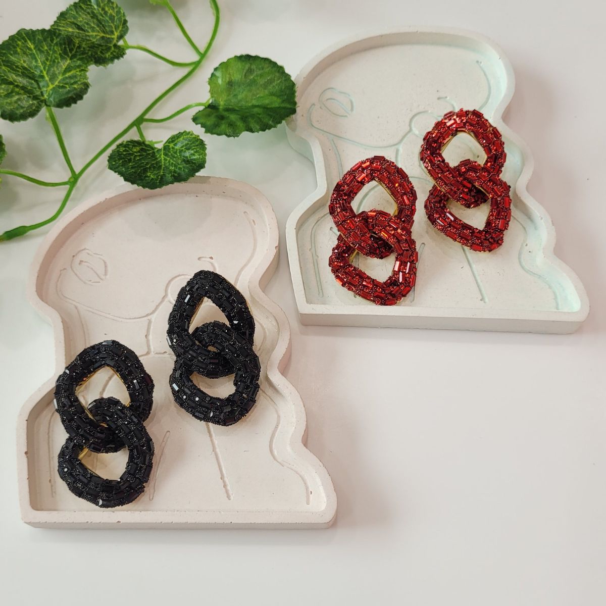 Hoop A Loop - Multicoloured Crystal Rhinestone Drop Earring