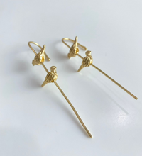 Aesthetic bird pin bugadi earrings