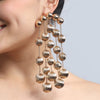 Bold Waterfall Long Statement Earrings