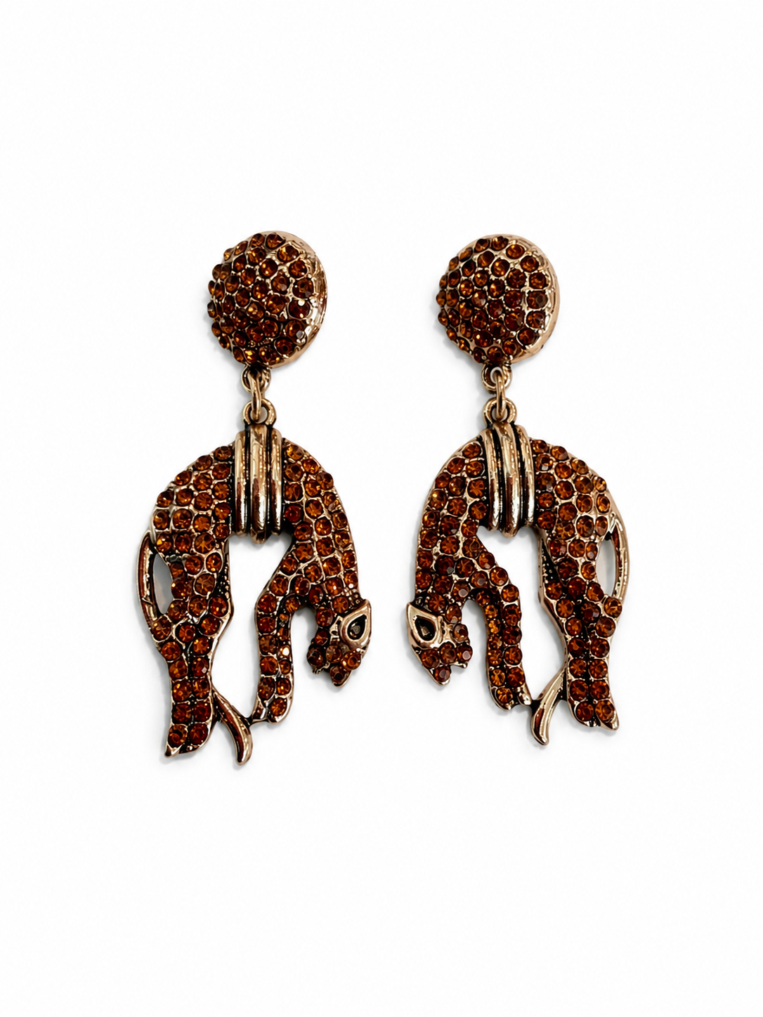 Stone Cheetah Earrings
