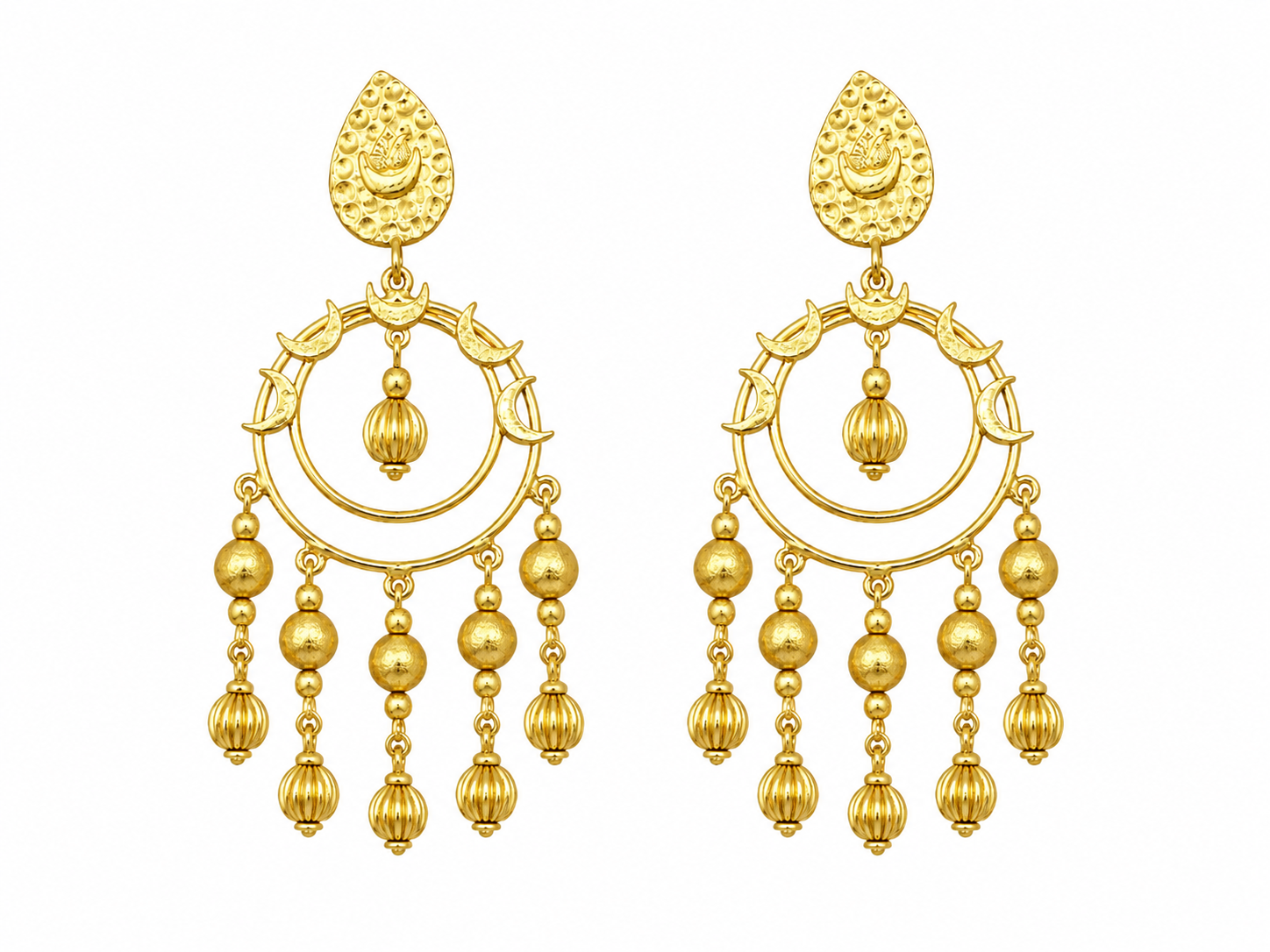 Gold-plated Chandbali Earrings