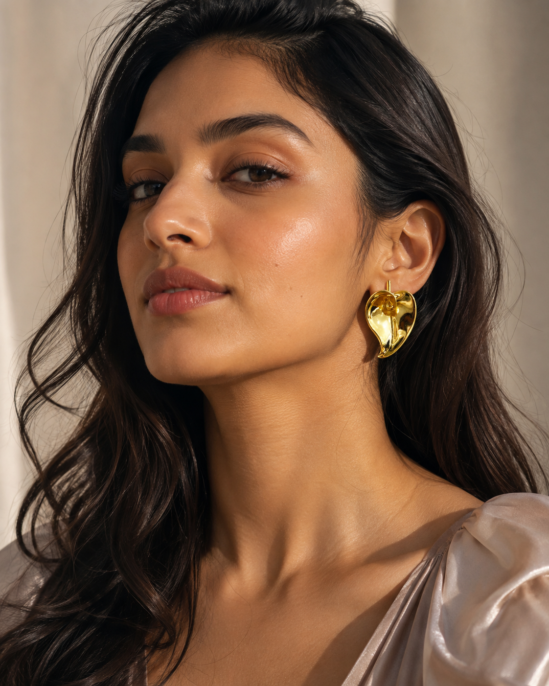 Molten Leaf Sculpted Earrings