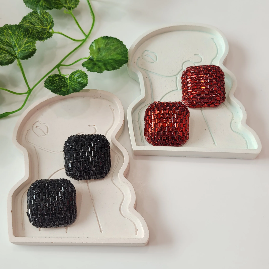 Size Matters - Multicolour Oversize Stone Stud Earrings