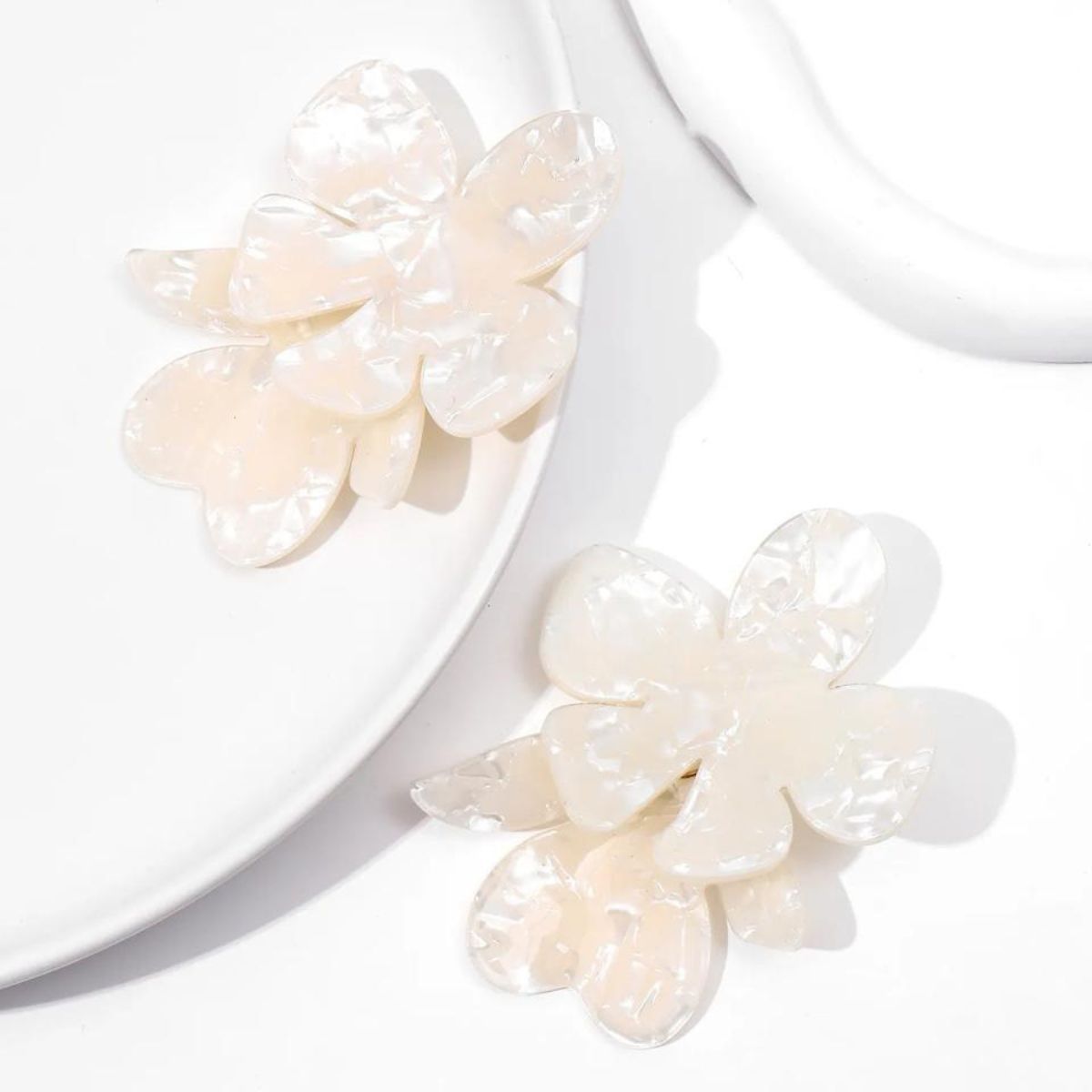 Floral acrylic earrings