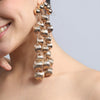 Bold Waterfall Long Statement Earrings