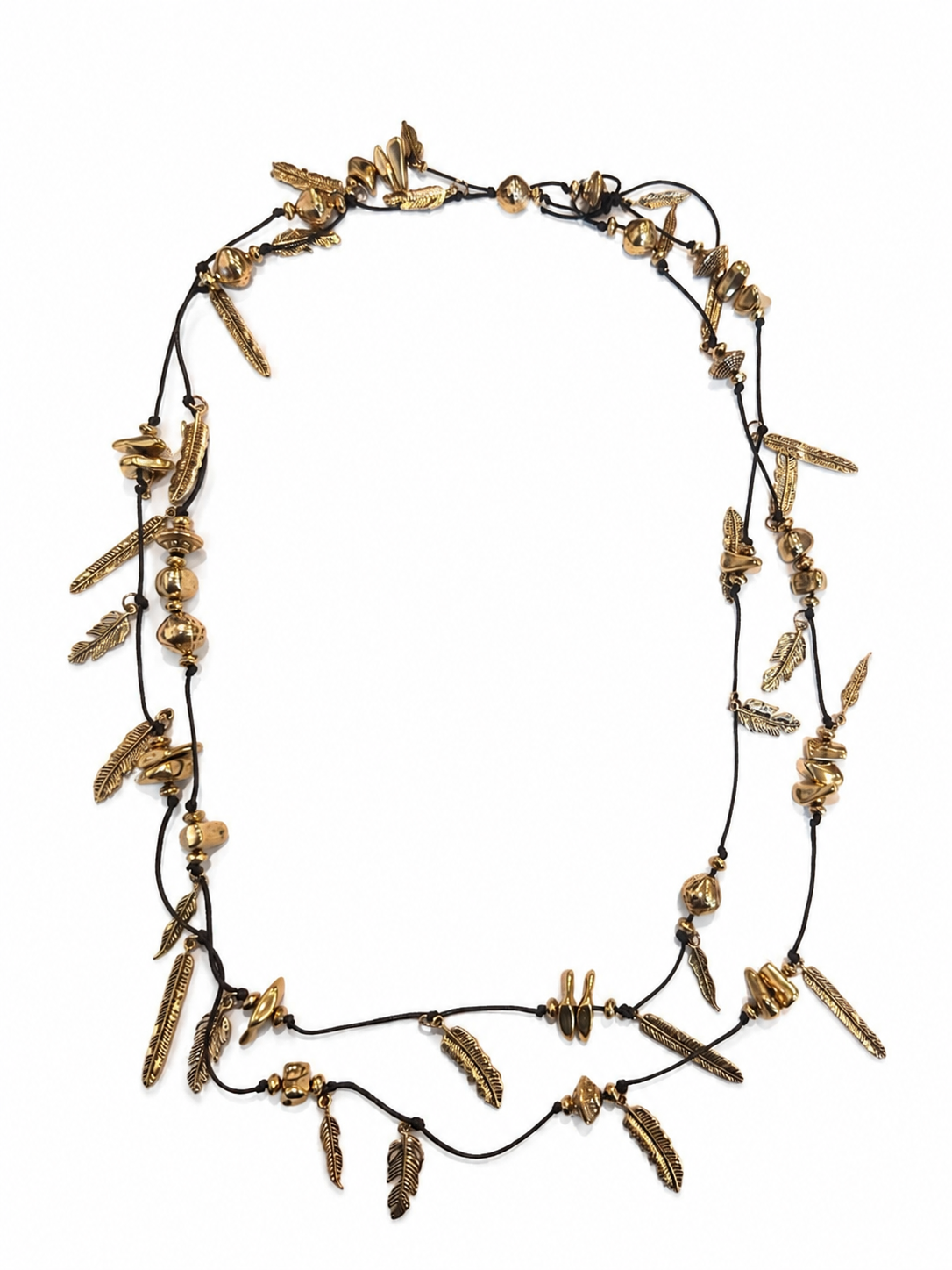 Golden Leaf Charm Necklace