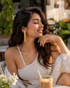 Golden Spiral Long Earrings