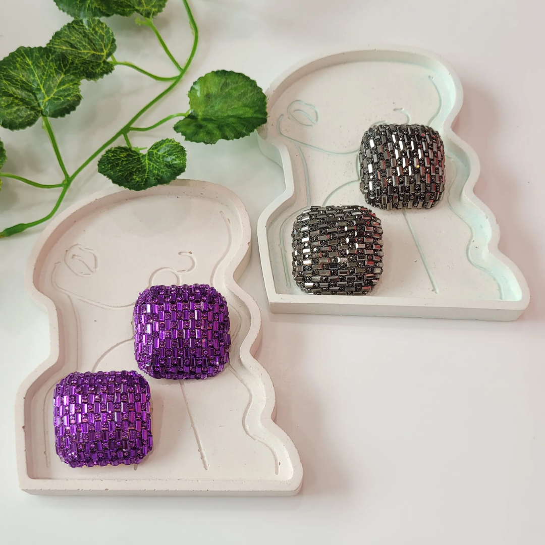 Size Matters - Multicolour Oversize Stone Stud Earrings