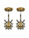 Antique-finish Lord Shiva Trishul Ear Clips