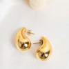 Golden Elliptical Dews of Monsoon Drop Earrings