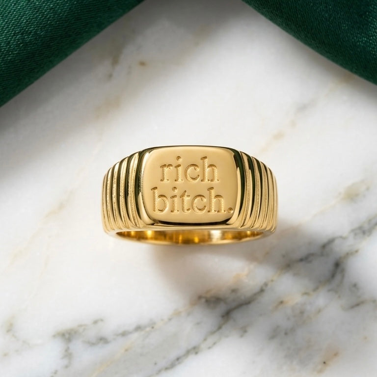 Sassy Rich-Bitch Gold BFF Rings