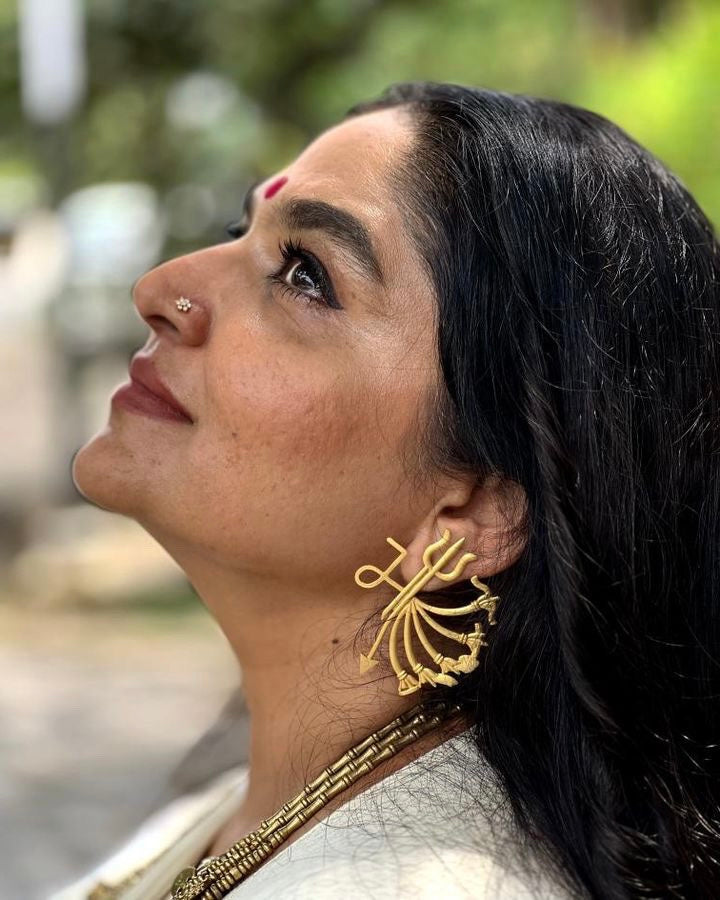 Durga Puja and Navratri Golden Earring