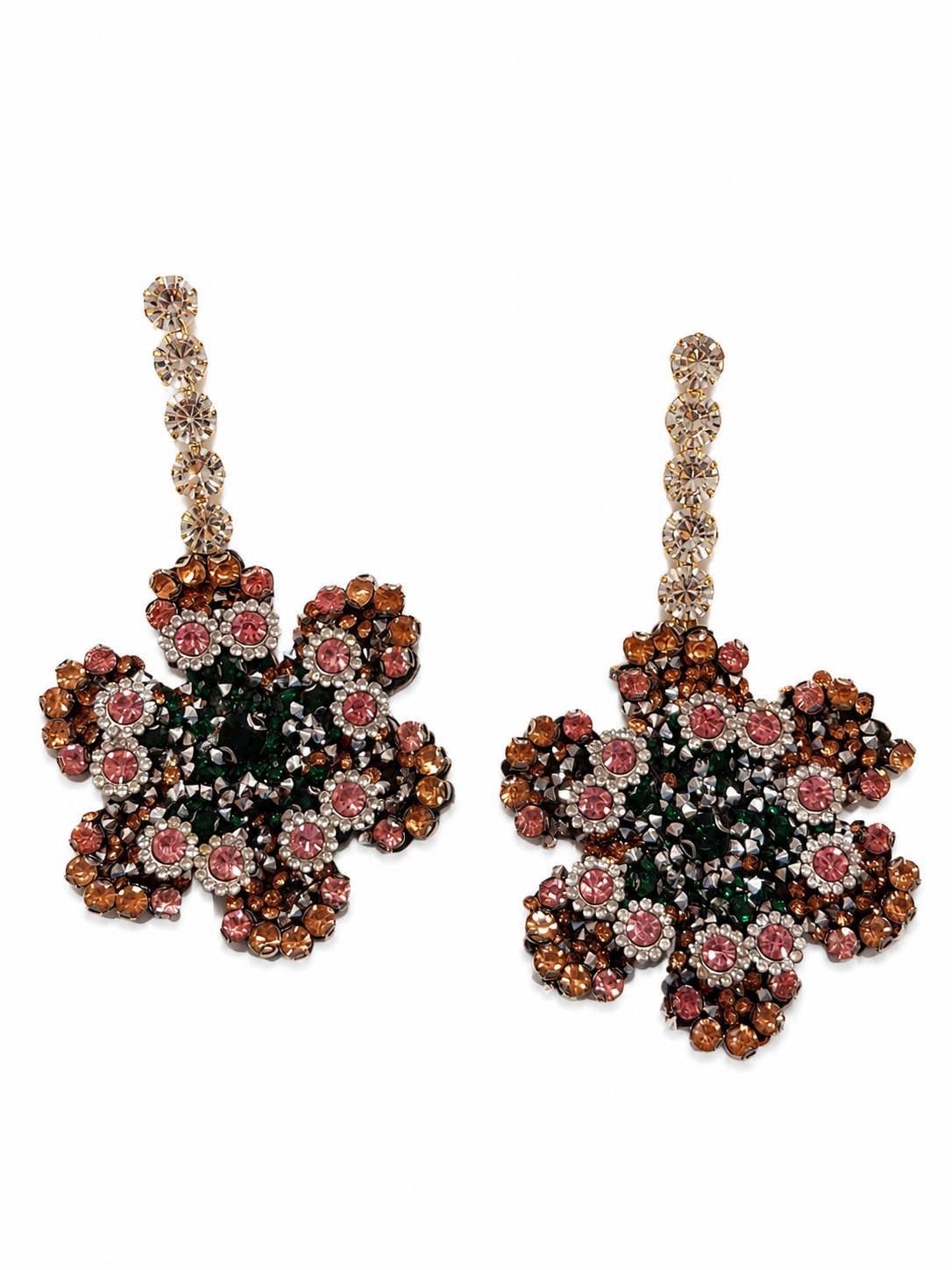 Dark Rosette Earrings