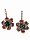 Dark Rosette Earrings