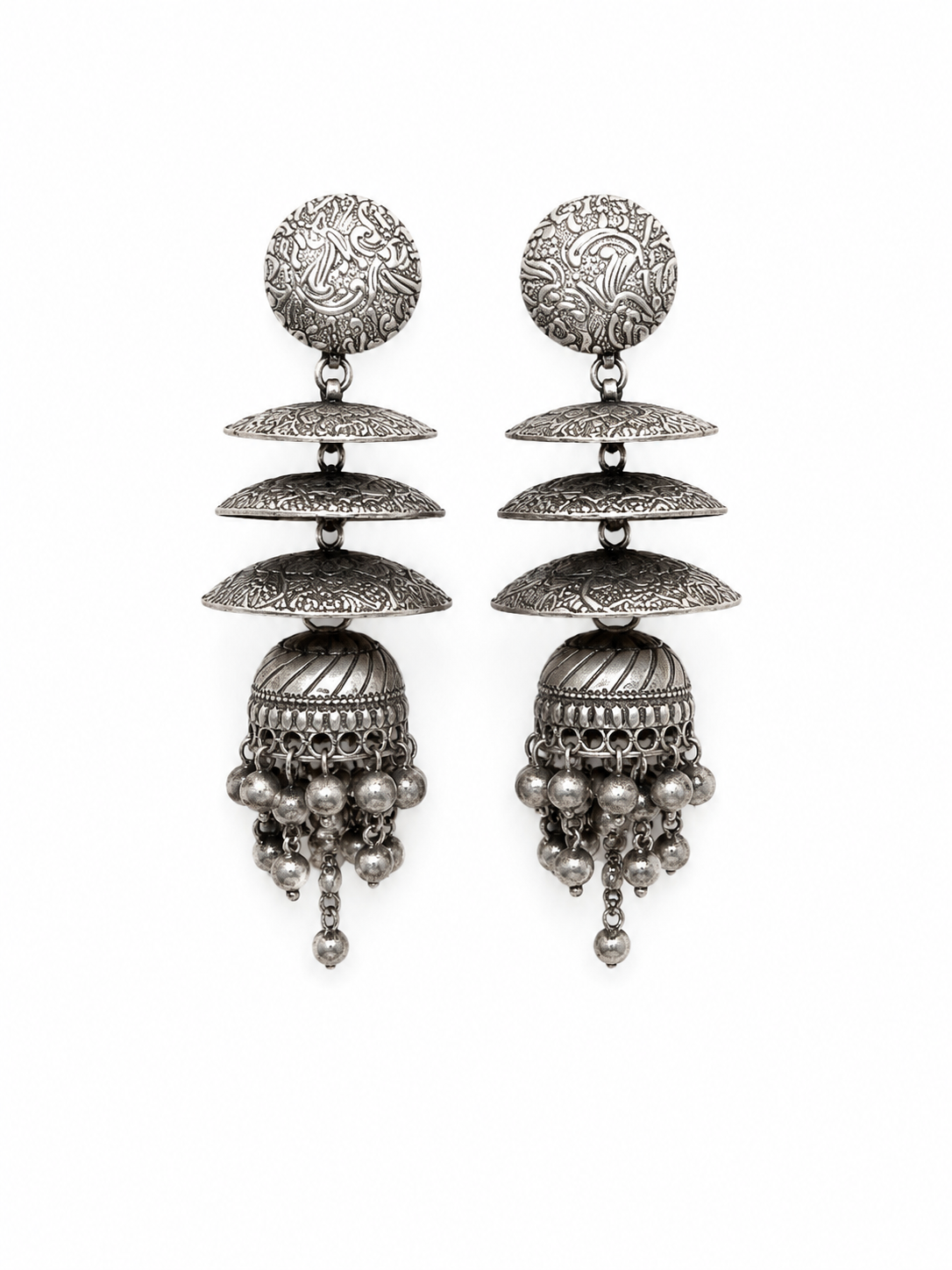 Oxidised Layered Jhumka
