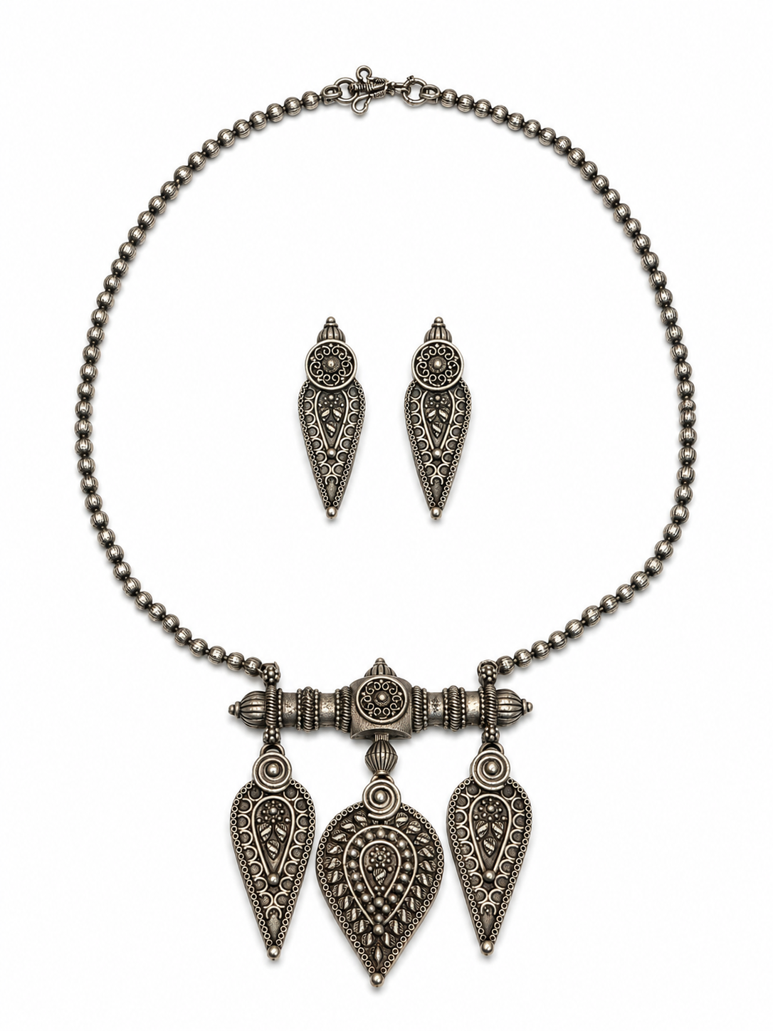 Boho-Indian Tribal Oxidised Jewellery Set