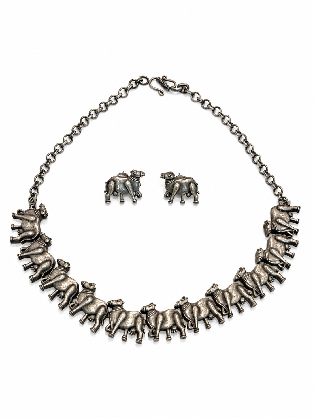 Kamdhenu ( Cow ) Oxidised Jewellery Set