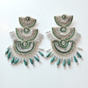 Multibeaded Sequined Statement Drop Earrings