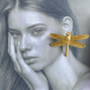Alloy Dragonfly Statement Earrings