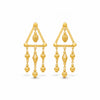 Golden Triangular Chandelier Earrings