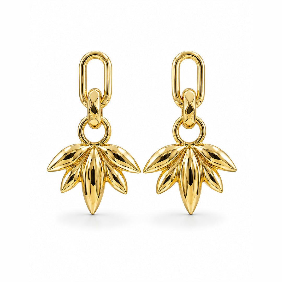 Golden Maple Charm Earrings