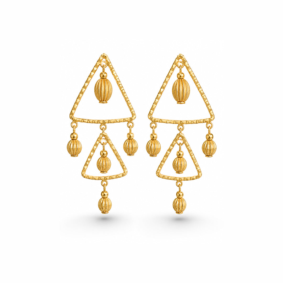 Radiant Trigon Chandelier Earrings