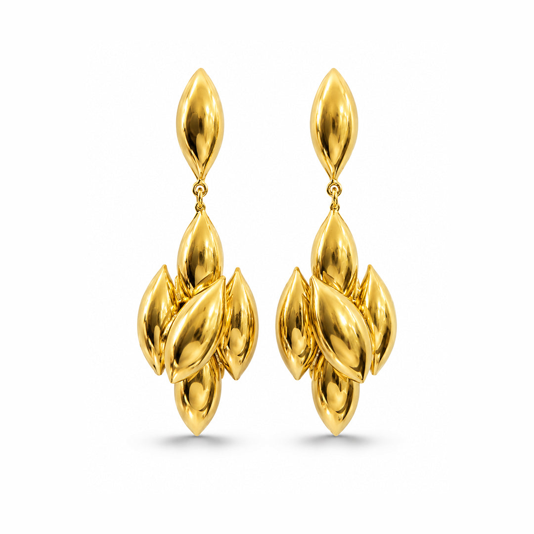 Golden Marquise Earrings