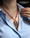 Midnight Blue Leaf Necklace