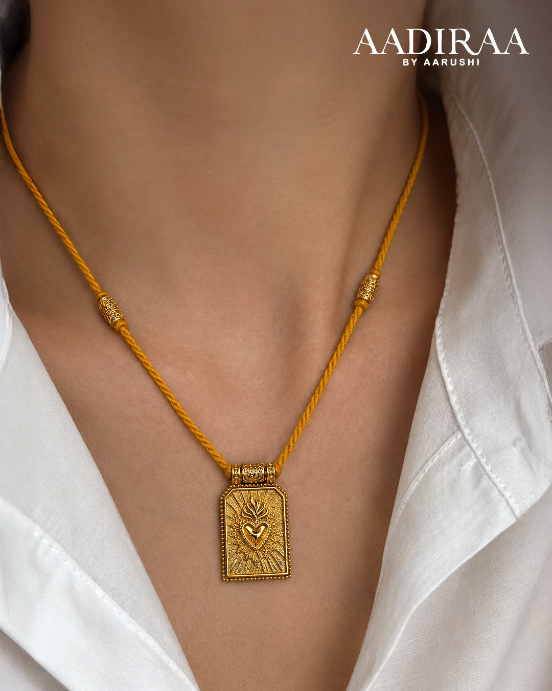 Golden Glow Charm Necklace
