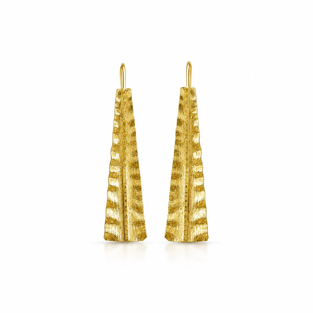 Golden Foliage-inspired Long Earrings