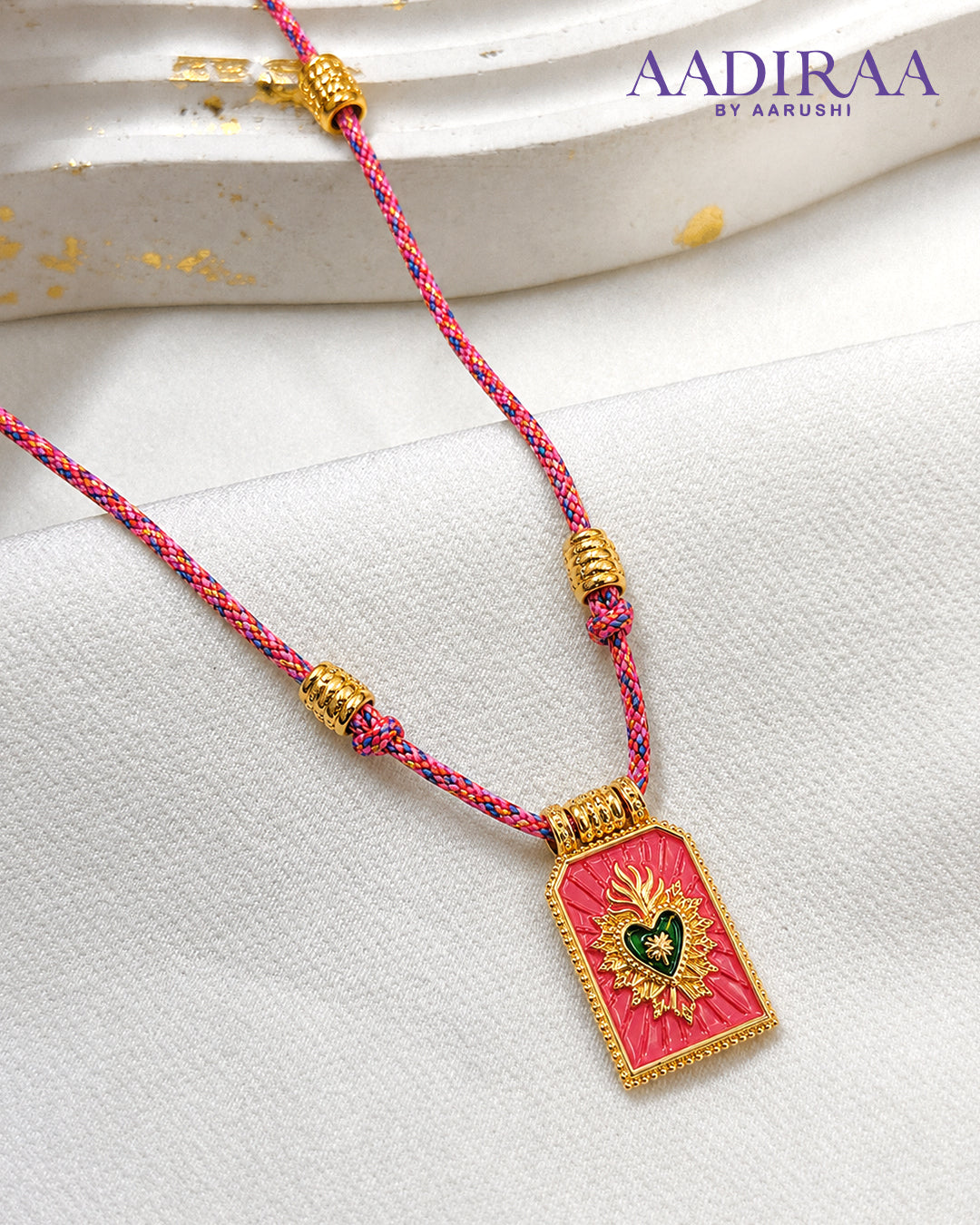 Pink Love on Fire Necklace