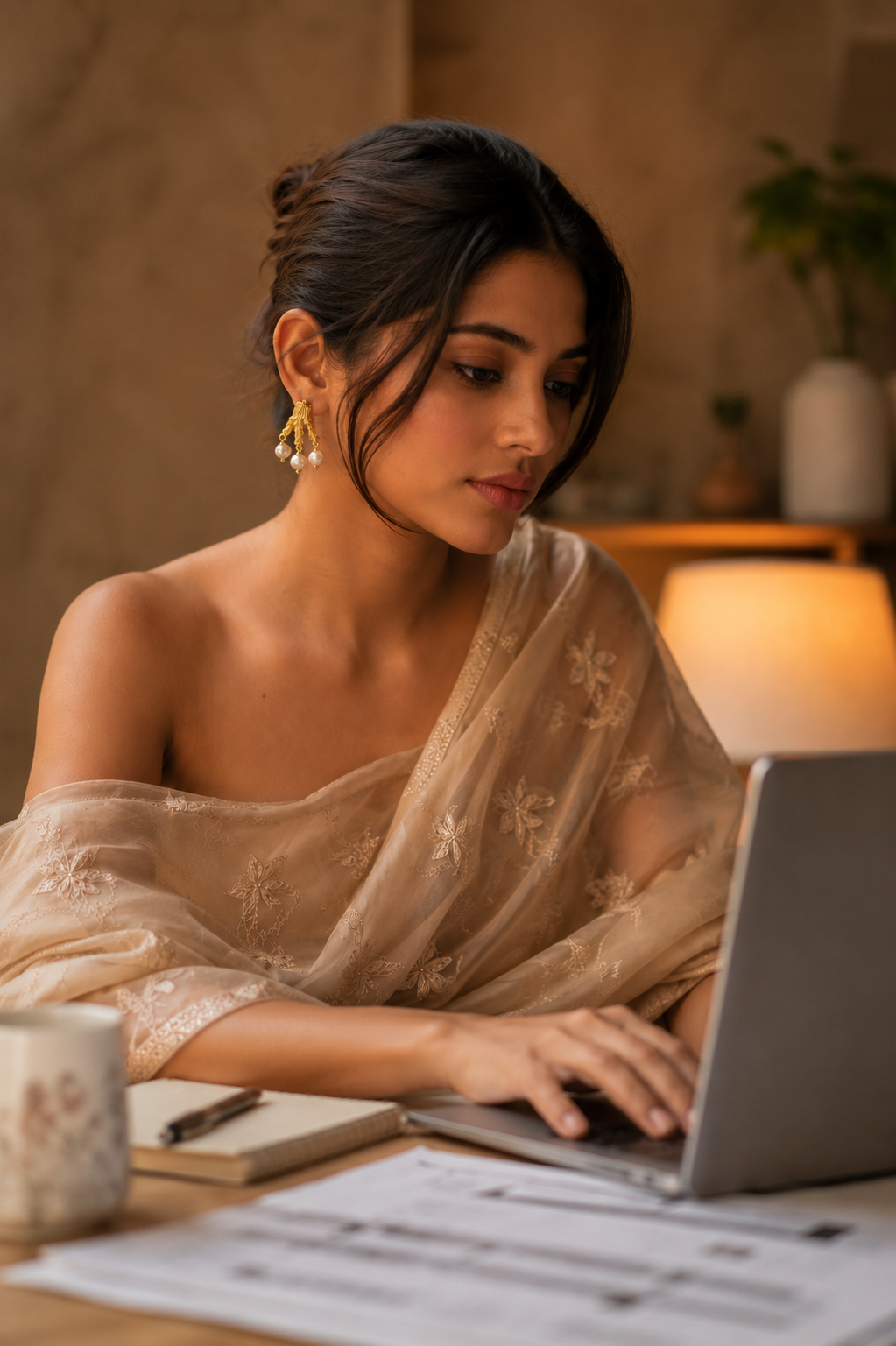 Gold-plated Pearl Drop Studs