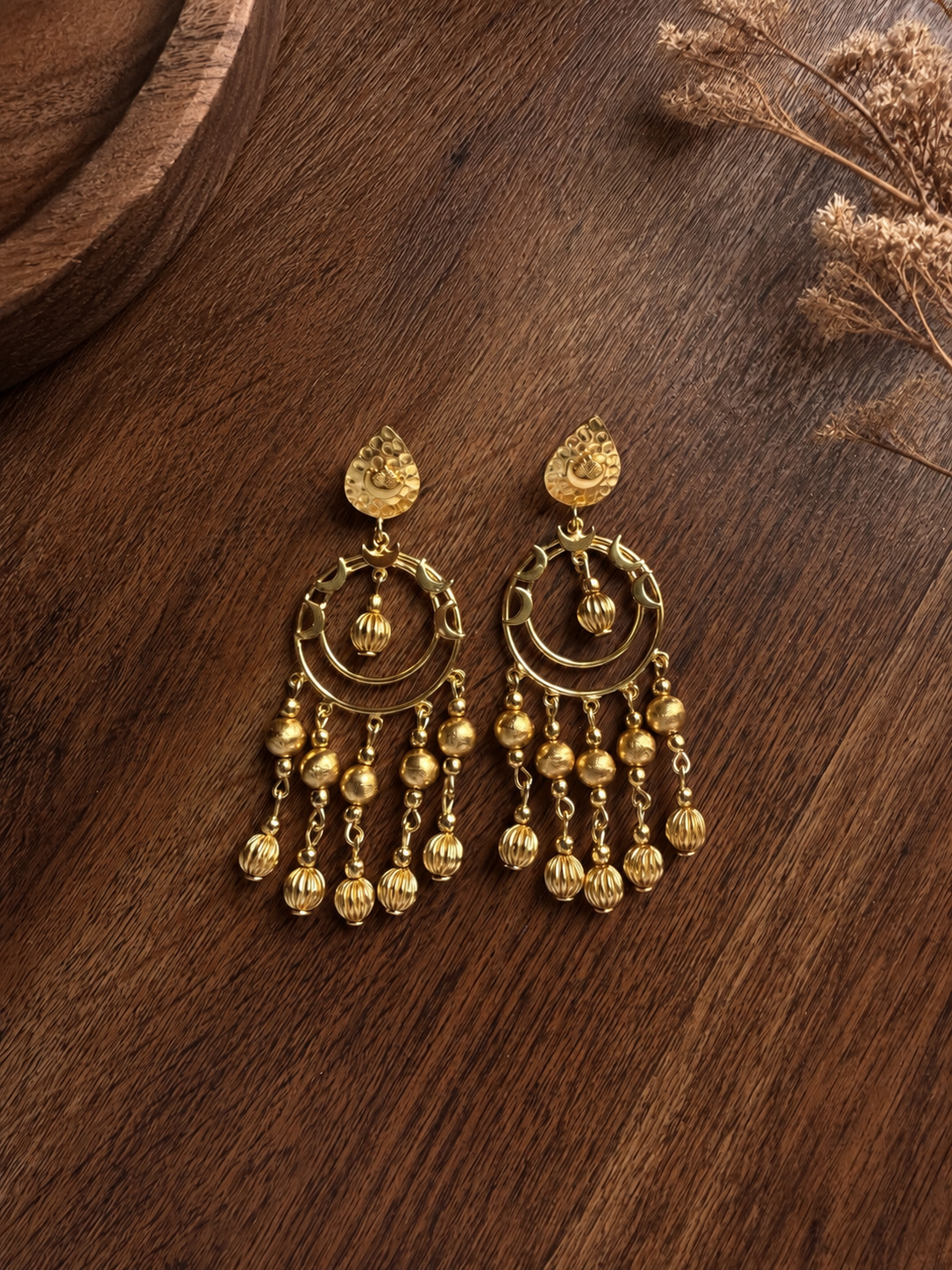 Gold-plated Chandbali Earrings