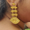 Golden Eye Drop Earrings