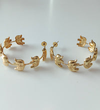 Elephant Hoop Earrings