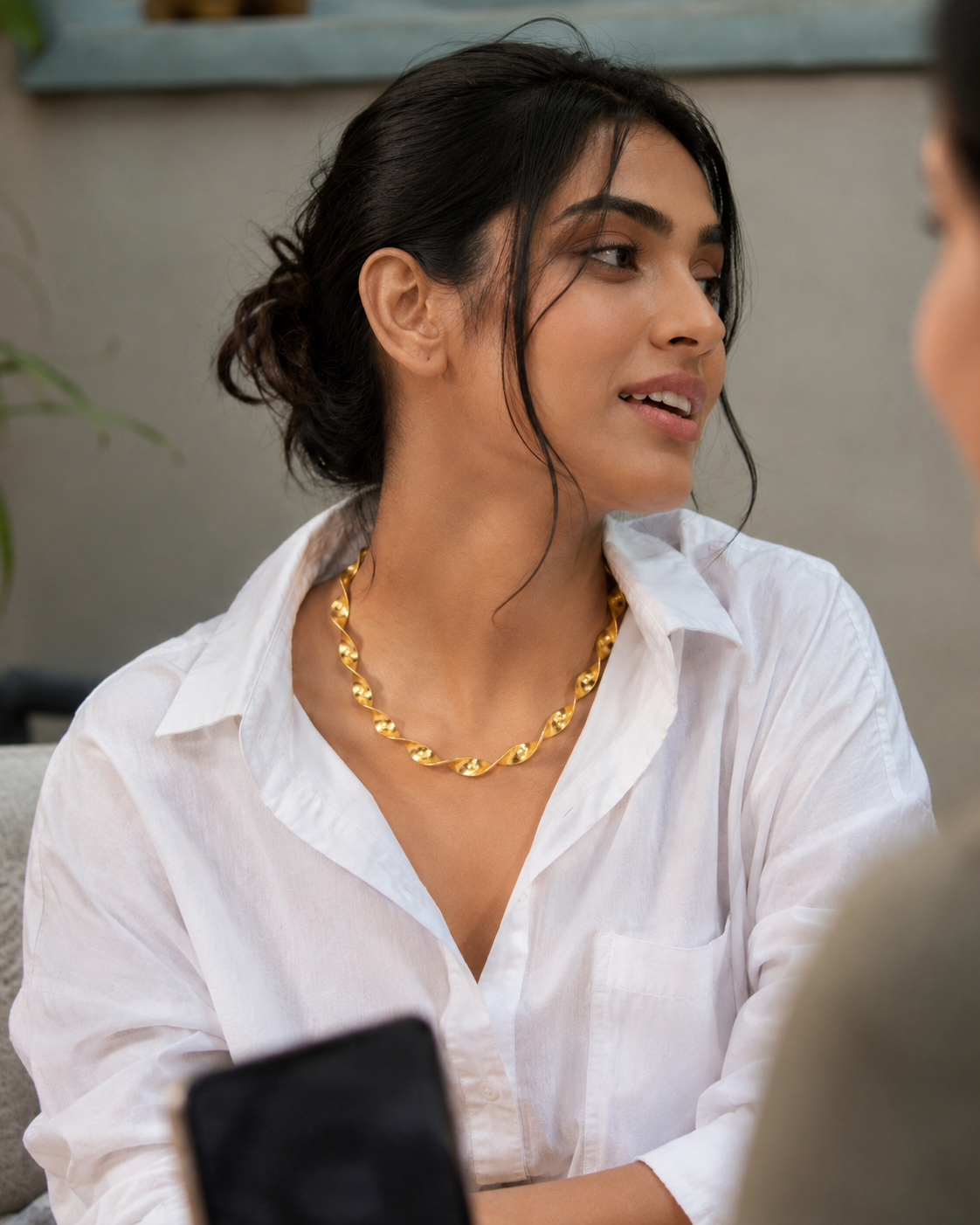Golden Twisted Grace Necklace