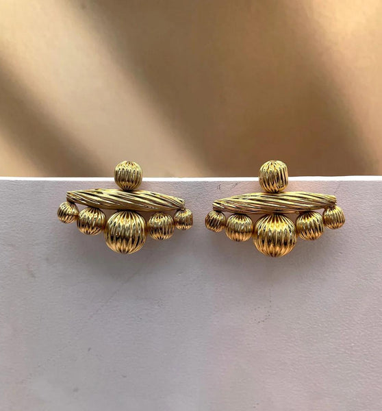 Golden Anti-tarnish Handmade Earrings