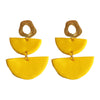 Mellow Yellow Crescent Polymer Earring