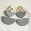 Gray Flair Luna Polymer Earring