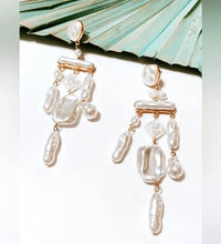 Regal Pearl Chandelier Earrings