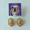 Lioness Face Earrings